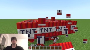 How to build and Blow up a Big Dick from TNT in Minecraft