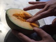 Fat big cock fucks juicy melon until cum and creampie. Very hot and sweet night