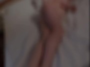 Hot blonde milf starts fondling herself with a huge realistic dildo ,shows her beautiful body well!! 16/16