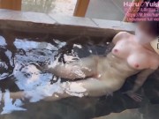 【素人】貸切露天風呂で2回連続ハメ撮り半外半中出し 素人カップル/美少女/色白美乳/中出し/フル動画(55分)/일본여대생과질내사정섹스 13/16