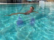 Monika Fox Poses In Pink Bikini And Swims In Pool Surrounded By Skyscrapers 10/16