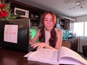 REDHEAD DESPERATE TO WET JEANS