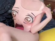 Pink pussy and sexy Japanese swimsuit. 1/16