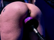 Fuck Machine while Getting Throatfucked
