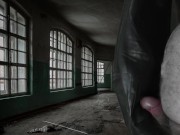 Cumshot on Girlfriend's super soft Vegan Leather Pants 14/16