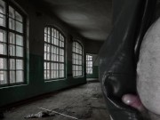 Cumshot on Girlfriend's super soft Vegan Leather Pants 6/16