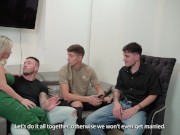 My husband finds out that I am unfaithful and proposes to have an orgy with his brother & his friend 4/16