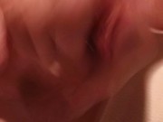 Huge cum shot on my chest 8/16