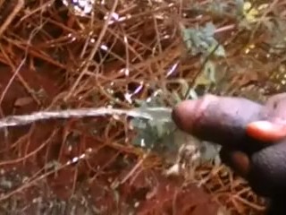 AFRICAN  AMATEUR TEEN PISSING OUTSIDE