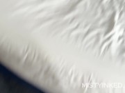 Petite tattooed brunette gets fucked by husband and his friend | Facial and creampie | MFM Hotwife 6/16