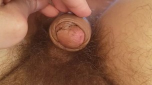 Playing with my soft cock