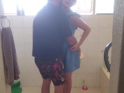 Finger fucking my best friends wife in the bathroom almost got caught 16/16