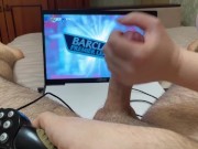 He tries to play FIFA while she plays with his COCK!!! (Man City vs Liverpool) 11/16