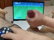 He tries to play FIFA while she plays with his COCK!!! (Man City vs Liverpool) 12/16