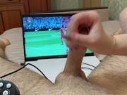 He tries to play FIFA while she plays with his COCK!!! (Man City vs Liverpool) 14/16