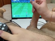 He tries to play FIFA while she plays with his COCK!!! (Man City vs Liverpool) 5/16