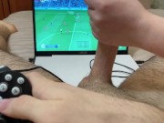 He tries to play FIFA while she plays with his COCK!!! (Man City vs Liverpool) 6/16