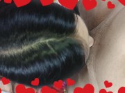 special valentine's day with my favorite girl in red rosibel receives cum on her shaved pussy