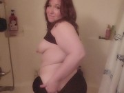 Big breast milf getting ready for a shower 3/16