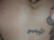 My step brother caught me play with my pussy and finally let me fuck him, he came all over my ass 15/16