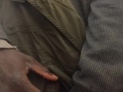 Pissing and shaking my cock from all that stress