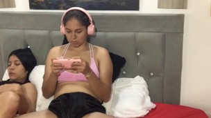 My hot friend masturbates and incites me to have sex.