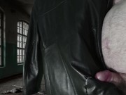 Cuming on Girlfriend's Soft Italian Short Leather Jacket 16/16