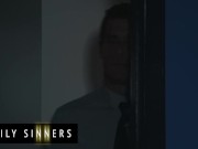 FAMILY SINNERS - Hot Latina Rubs Her Sexy Body All Over Her Step Dad's Cock And Gets Him Hard 1/16