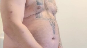 Beefy Redneck Daddy Strokes his cock