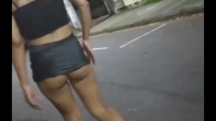 Typhany walking upskirt and showing your butt