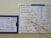 The third angle is calculated by subtracting the remaining two angles from 180 degrees.[JapanMath] 4/16