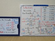 The third angle is calculated by subtracting the remaining two angles from 180 degrees.[JapanMath] 9/16