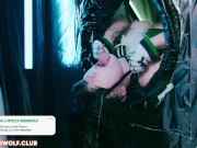 Glory Hole from EVE. Stellar Blade. Deepthroat and facial - MollyRedWolf 16/16