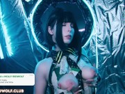 Glory Hole from EVE. Stellar Blade. Deepthroat and facial - MollyRedWolf 2/16