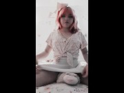 Cute Solo girl plays with her toys 4/16