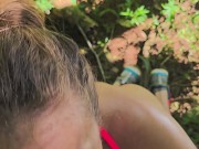 Teen asked her husband's friend to fuck her hard in the waterfall 7/16
