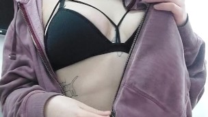 Beautiful bitch showing her breasts💕