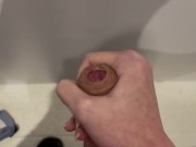 Busy College Bathroom Jerk Off - 18 Y/O Twink Big Cumshot 11/16