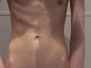 Busy College Bathroom Jerk Off - 18 Y/O Twink Big Cumshot 5/16