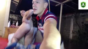 both asses taking 40Cm of dildo full in