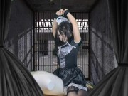 HENTAI Aibu。牢獄。メイド。電動マッサージ機でオナニー。 4/16
