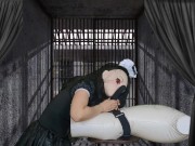HENTAI Aibu。牢獄。メイド。マネキンでオナニー。 1/16