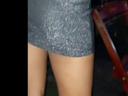 Tiny Typhany no panties and public upskirt in party 5/16