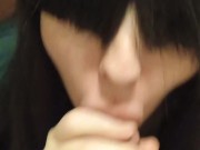 Blowjob in my silk pyjamas