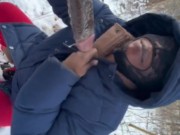 Sloppy bitch deepthroating in the snow anytime anywhere (cumshot ending)follow her onlyfans for more 9/16