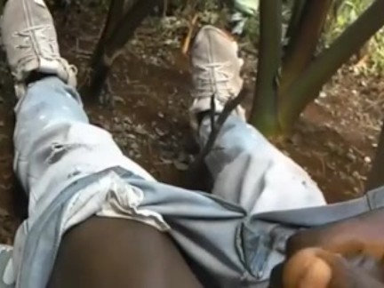 AFRICAN MAN MASTURBATING IN PUBLIC