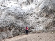 During hike I need to piss in the famous rock climbing area, hope that nobody has seen me