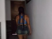 My stepsister seduces me with her ass on the street and asks me to go to her house to get fucked 6/16