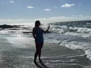shameless girl pissing on public beach compilation 5/16