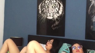 I masturbate my pussy with my horny friend